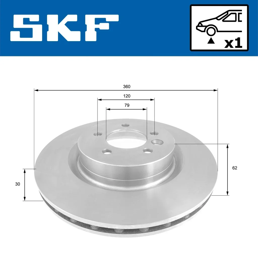 VKBD 80219 V1 SKF Тормозной диск (фото 2)