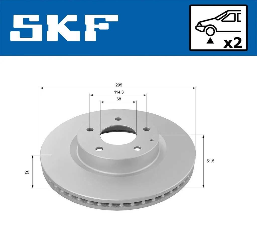 VKBD 80164 V2 SKF Тормозной диск (фото 2)