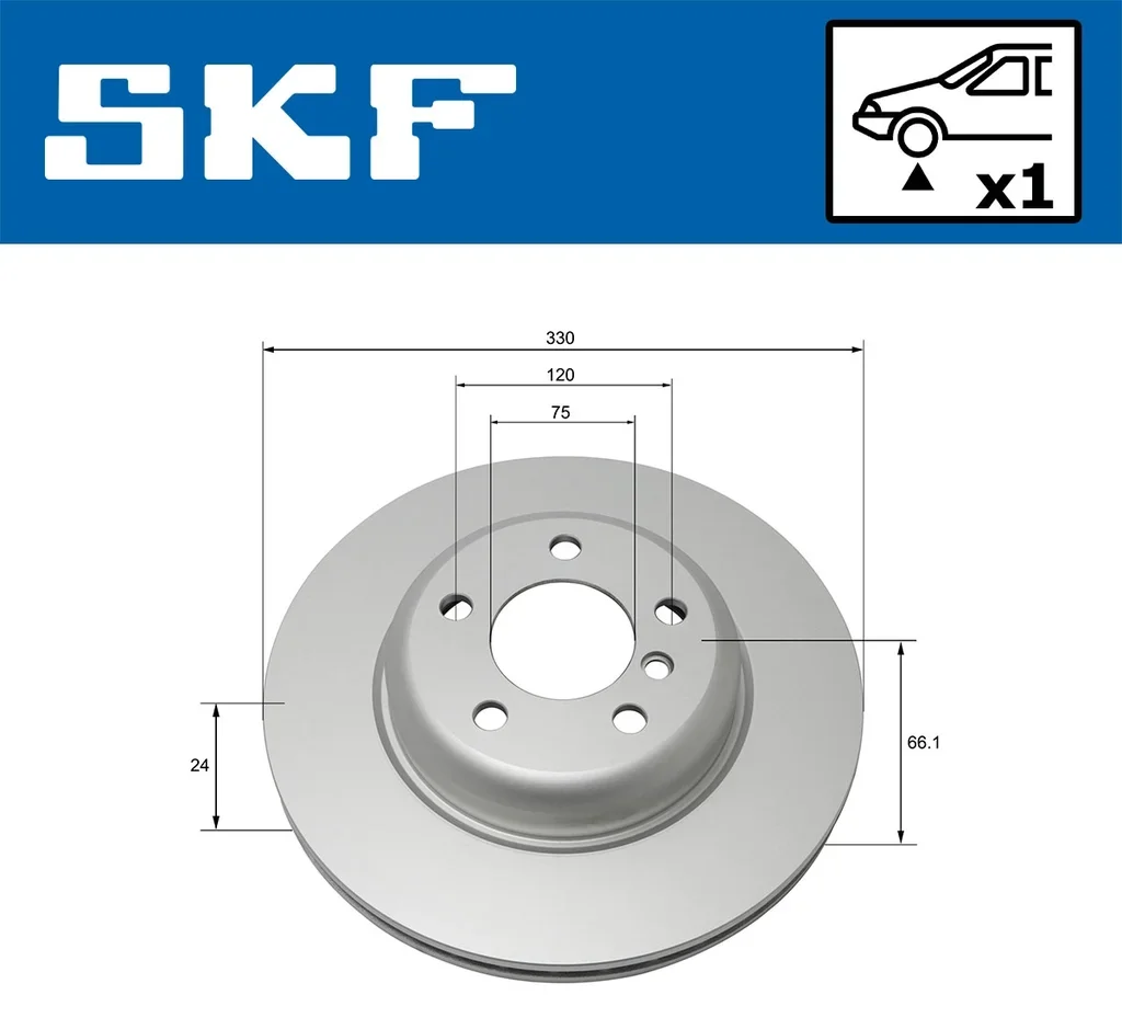 VKBD 80093 V1 SKF Тормозной диск (фото 2)