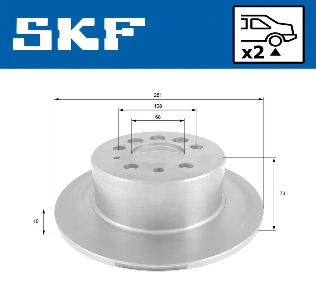 VKBD 90101 S2 SKF Тормозной диск (фото 2)
