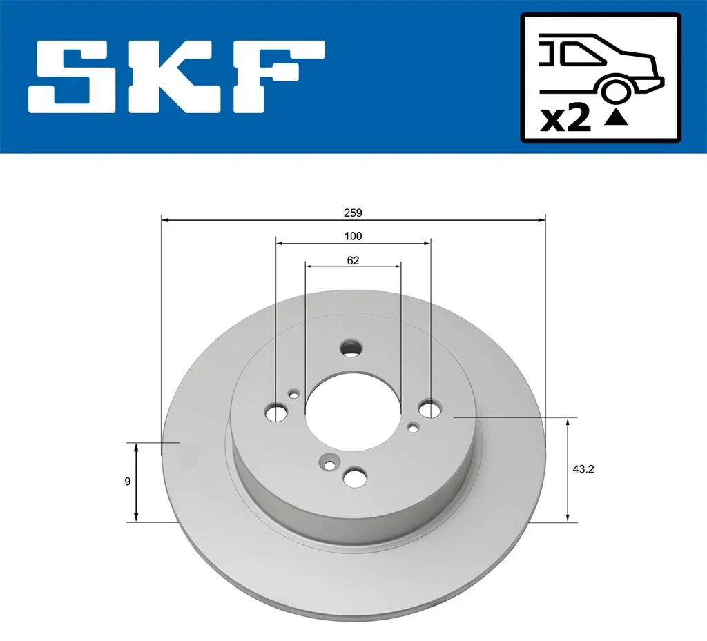 VKBD 90265 S2 SKF Тормозной диск (фото 2)