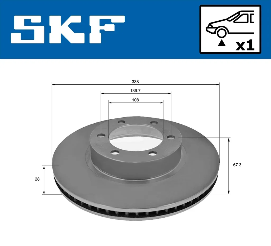 VKBD 80259 V1 SKF Тормозной диск (фото 2)