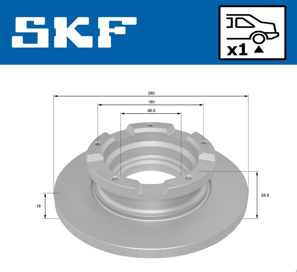 VKBD 90045 S1 SKF Тормозной диск (фото 2)