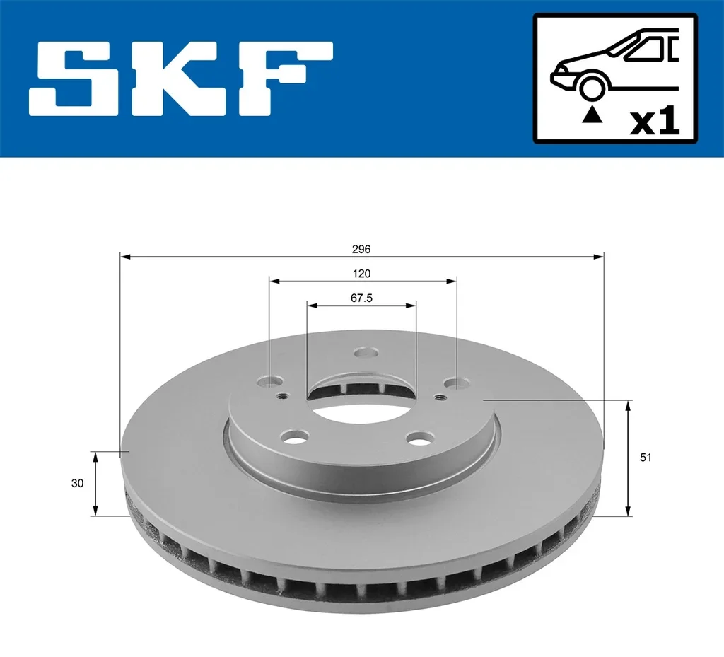 VKBD 80187 V1 SKF Тормозной диск (фото 2)
