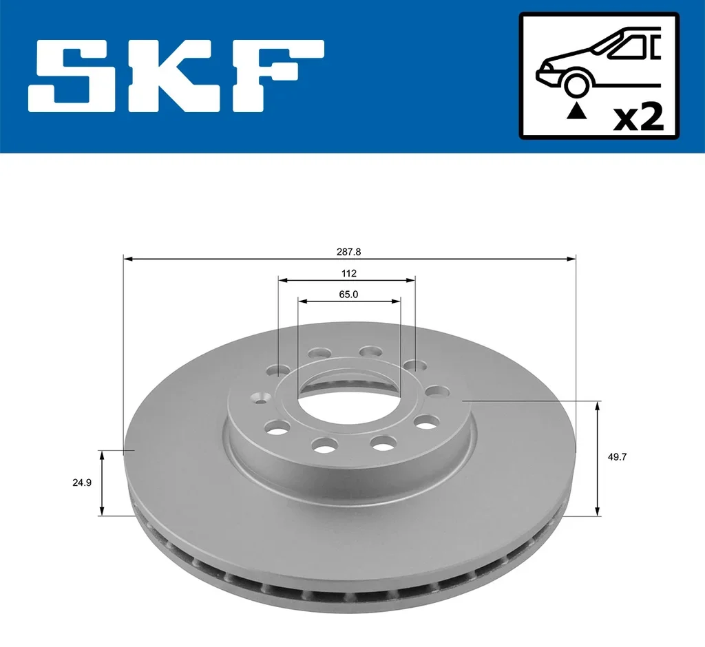 VKBD 80005 V2 SKF Тормозной диск (фото 2)