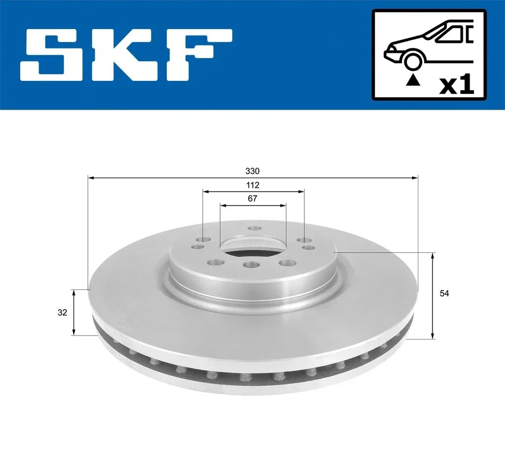 VKBD 80172 V1 SKF Тормозной диск (фото 2)