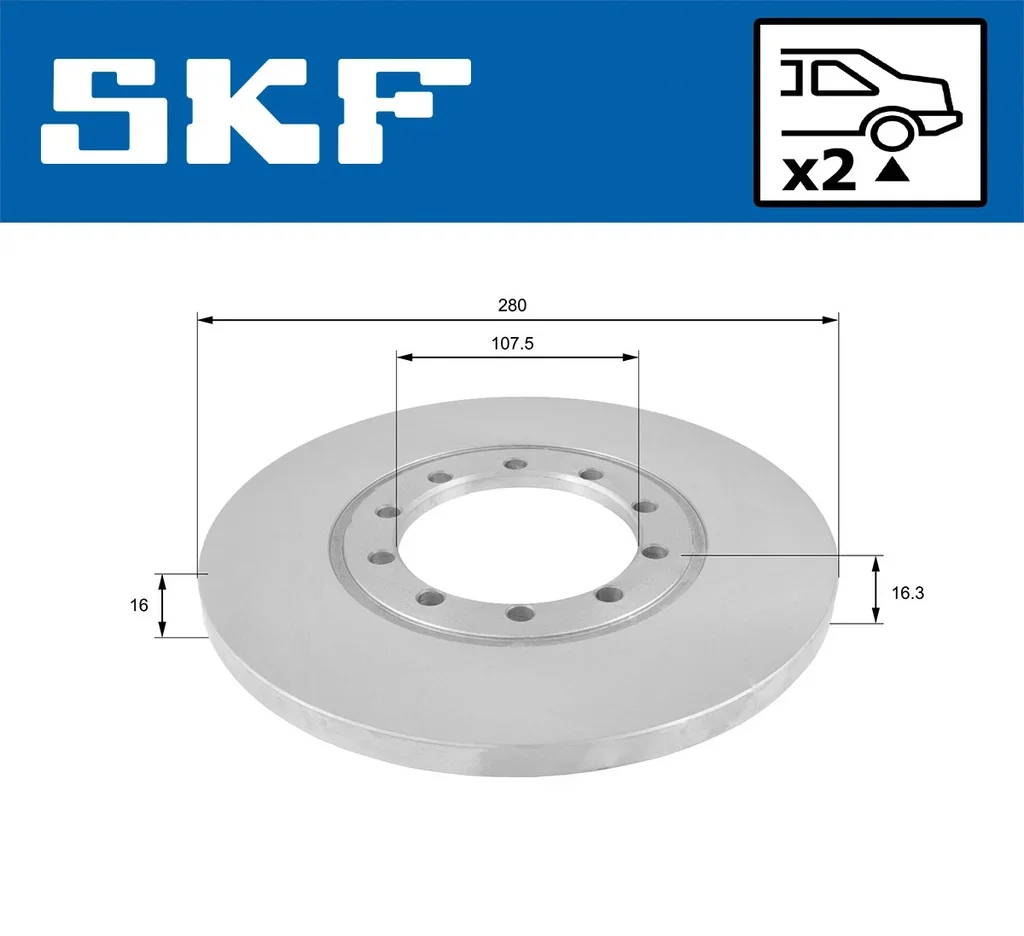 VKBD 90207 S2 SKF Тормозной диск (фото 2)