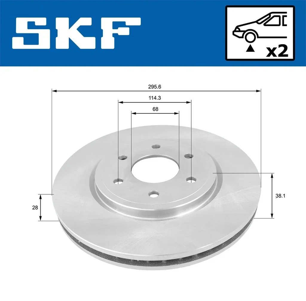 VKBD 80280 V2 SKF Тормозной диск (фото 2)