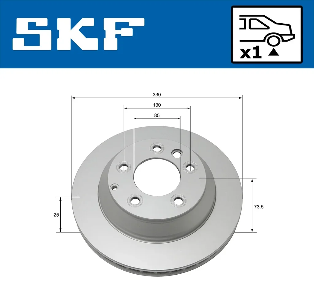 VKBD 90136 V1 SKF Тормозной диск (фото 2)