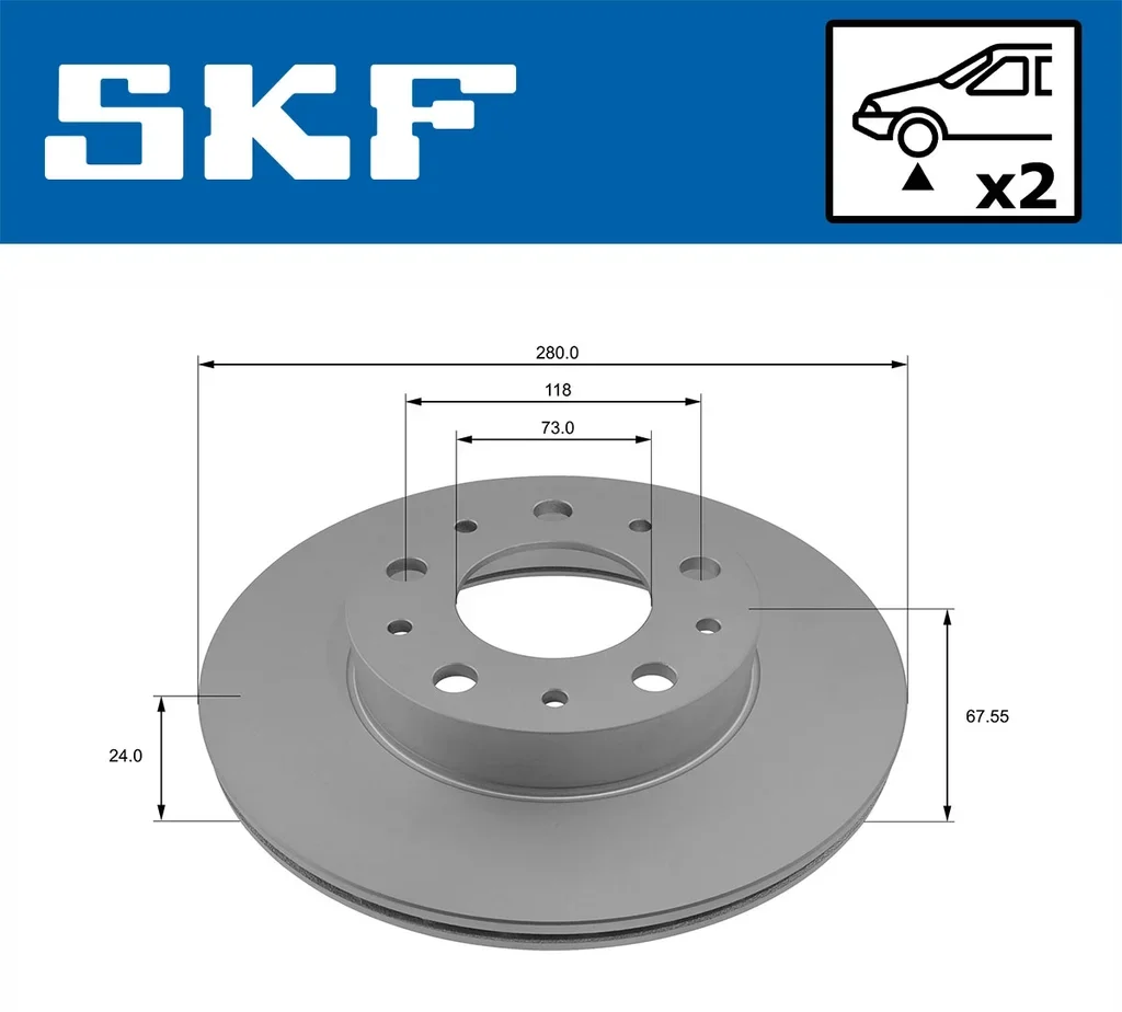 VKBD 80036 V2 SKF Тормозной диск (фото 2)