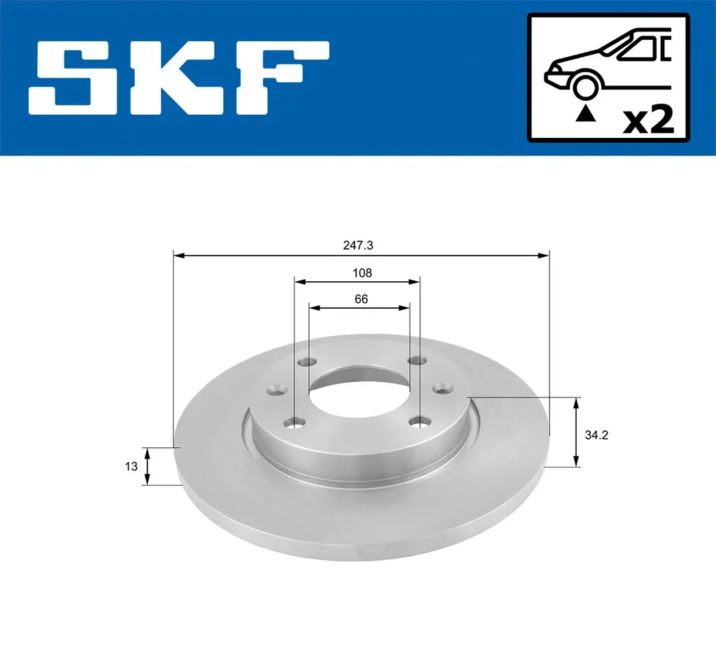 VKBD 80059 S2 SKF Тормозной диск (фото 2)