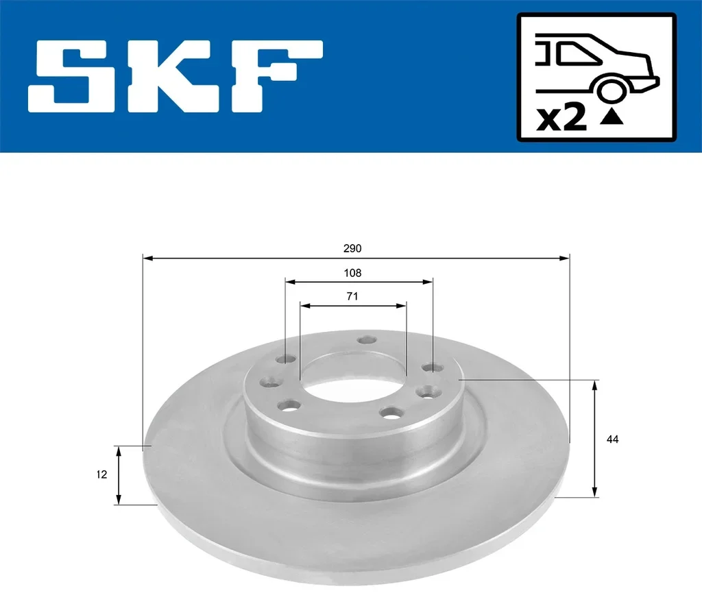 VKBD 90158 S2 SKF Тормозной диск (фото 2)