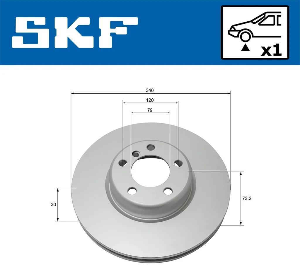 VKBD 80297 V1 SKF Тормозной диск (фото 2)