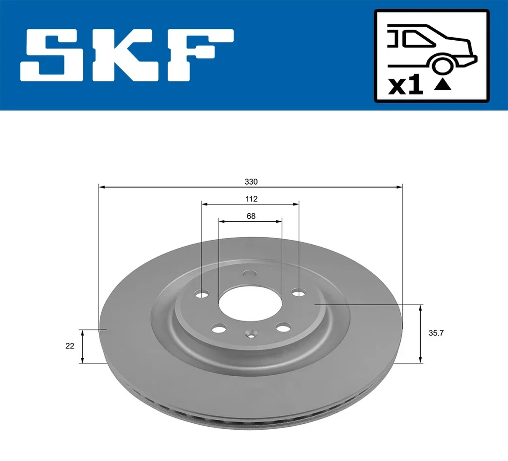 VKBD 90243 V1 SKF Тормозной диск (фото 2)