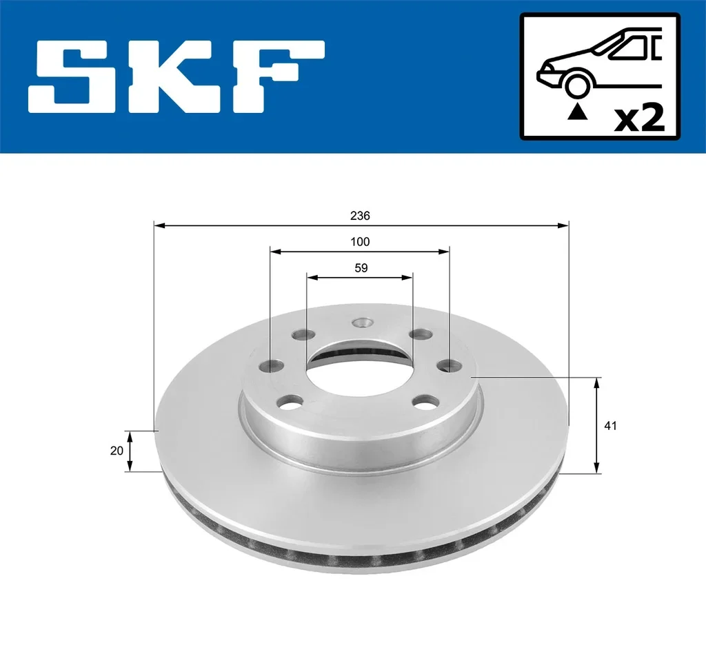VKBD 80250 V2 SKF Тормозной диск (фото 2)