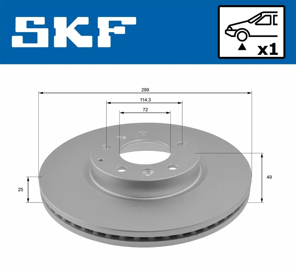 VKBD 80218 V1 SKF Тормозной диск (фото 2)