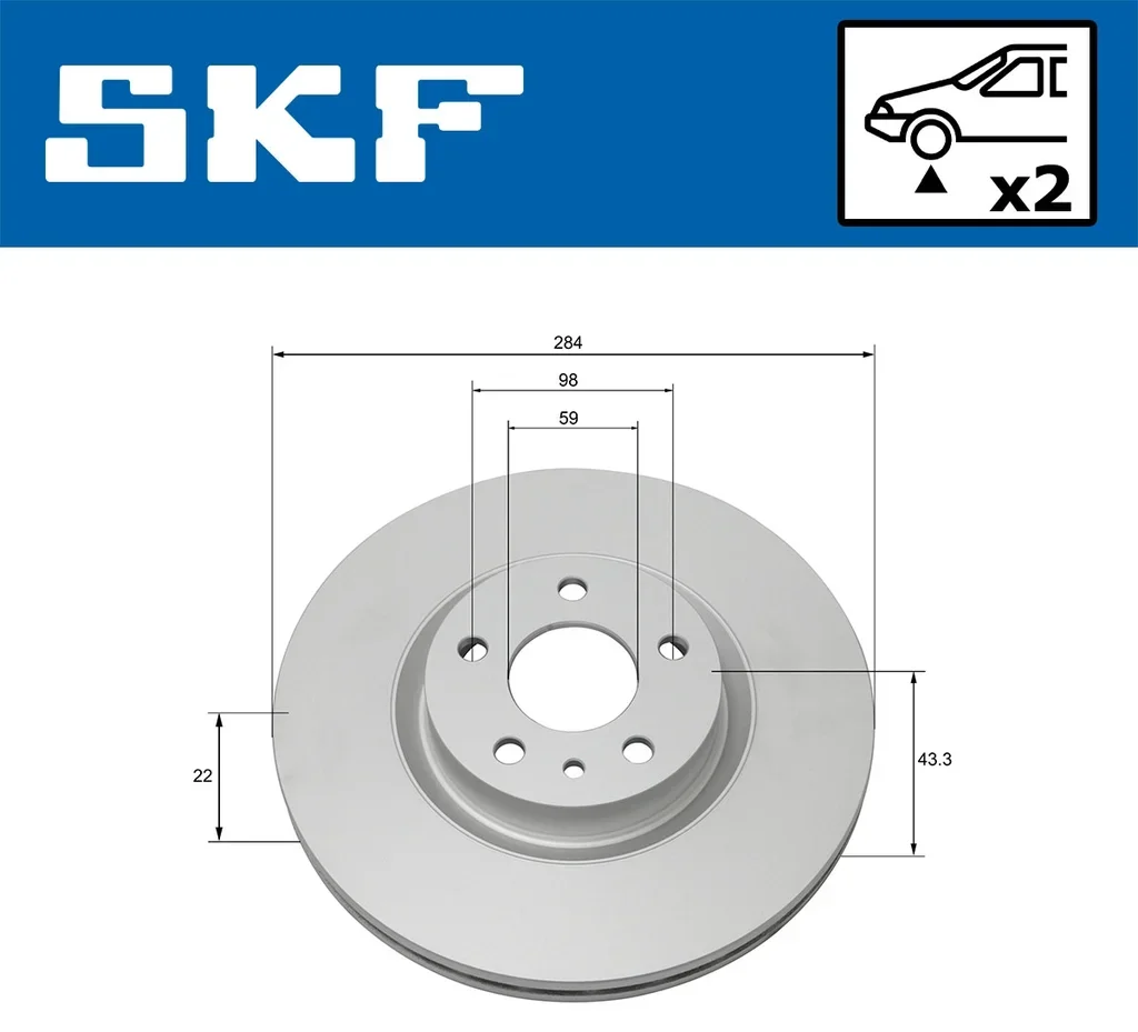 VKBD 80320 V2 SKF Тормозной диск (фото 2)