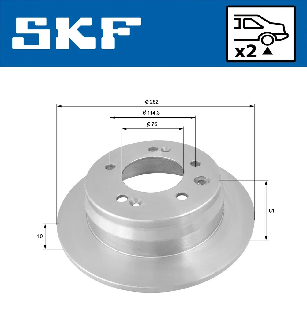 VKBD 90186 S2 SKF Тормозной диск (фото 2)