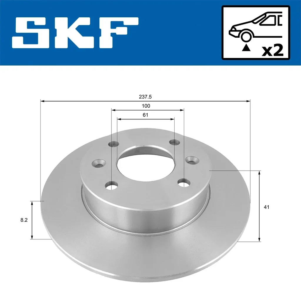 VKBD 80308 S2 SKF Тормозной диск (фото 2)