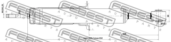 01110-004F FEBEST Амортизатор (фото 2)