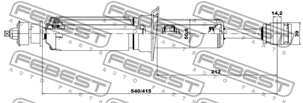01658655F FEBEST Амортизатор (фото 2)