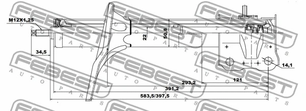 04665601F FEBEST Амортизатор (фото 2)