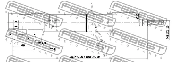 12110-005FR FEBEST Амортизатор (фото 2)