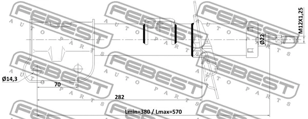 12110-012FR FEBEST Амортизатор (фото 2)