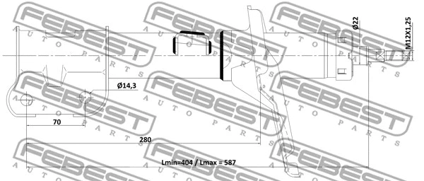 12110-017FR FEBEST Амортизатор (фото 1)