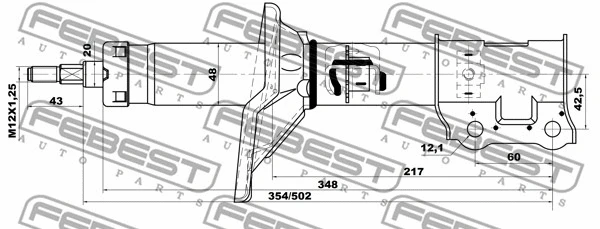 12666492FL FEBEST Амортизатор (фото 2)