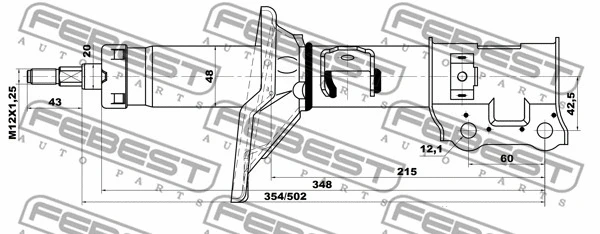 12666493FR FEBEST Амортизатор (фото 2)