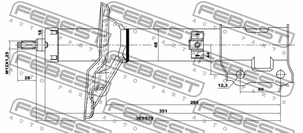 12667891RR FEBEST Амортизатор (фото 2)