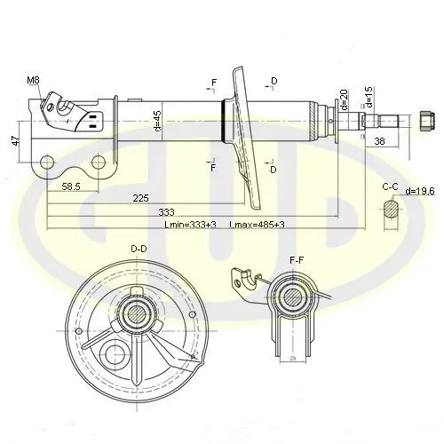 GSA333115 G.U.D Амортизатор (фото 1)