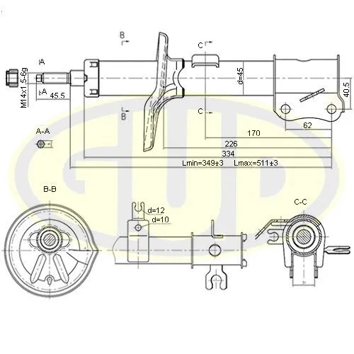 GSA333417 G.U.D Амортизатор (фото 1)