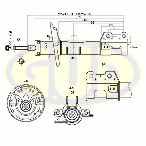 GSA339715 G.U.D Амортизатор (фото 1)