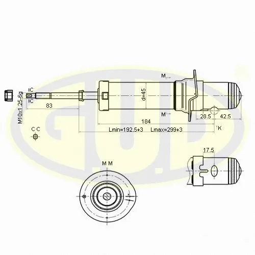 GSA341612 G.U.D Амортизатор (фото 1)