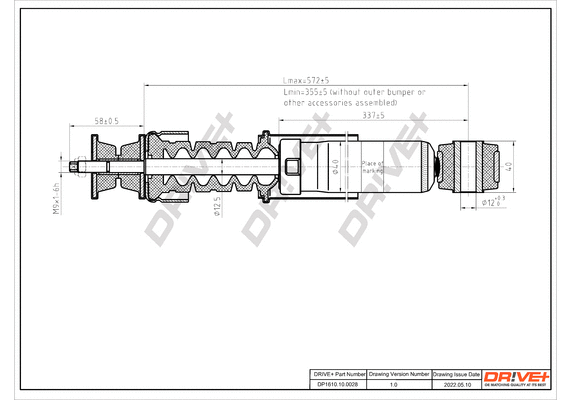 DP1610.10.0028 Dr!ve+ Амортизатор (фото 1)