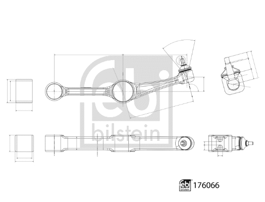 176066 FEBI Рычаг независимой подвески колеса, подвеска колеса (фото 3)