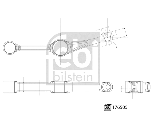 176505 FEBI Рычаг независимой подвески колеса, подвеска колеса (фото 3)