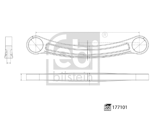 177101 FEBI Рычаг независимой подвески колеса, подвеска колеса (фото 3)
