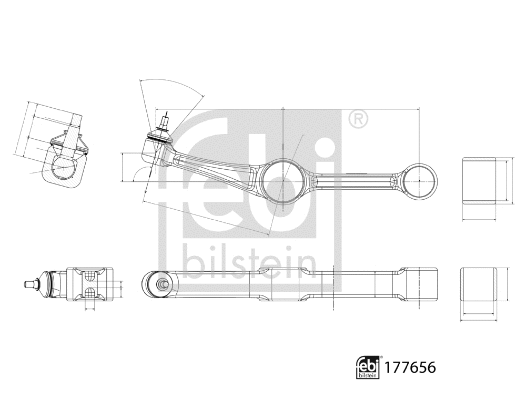 177656 FEBI Рычаг независимой подвески колеса, подвеска колеса (фото 3)
