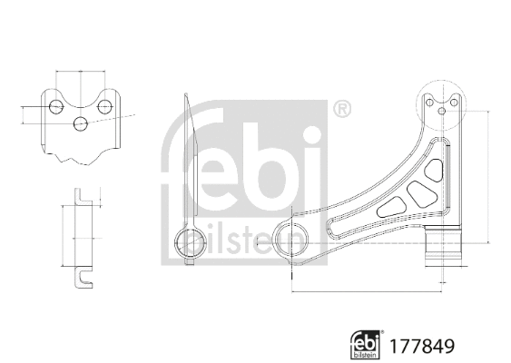 177849 FEBI Рычаг независимой подвески колеса, подвеска колеса (фото 2)