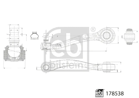 178538 FEBI Рычаг независимой подвески колеса, подвеска колеса (фото 2)