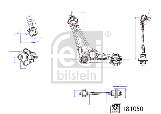 181050 FEBI Рычаг независимой подвески колеса, подвеска колеса (фото 1)