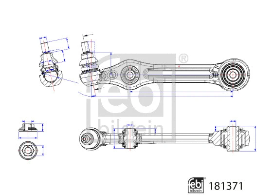 181371 FEBI Рычаг независимой подвески колеса, подвеска колеса (фото 1)