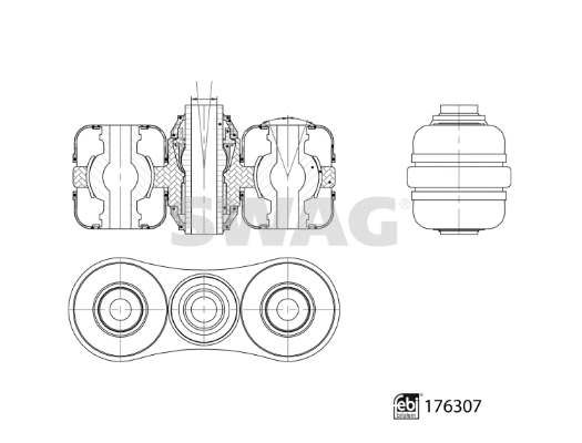33 10 3466 SWAG Рычаг независимой подвески колеса, подвеска колеса (фото 2)