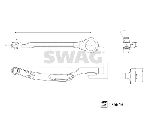 33 10 3655 SWAG Рычаг независимой подвески колеса, подвеска колеса (фото 3)