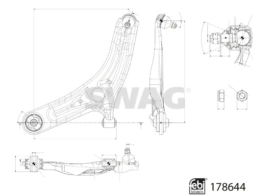 33 10 6999 SWAG Рычаг независимой подвески колеса, подвеска колеса (фото 2)