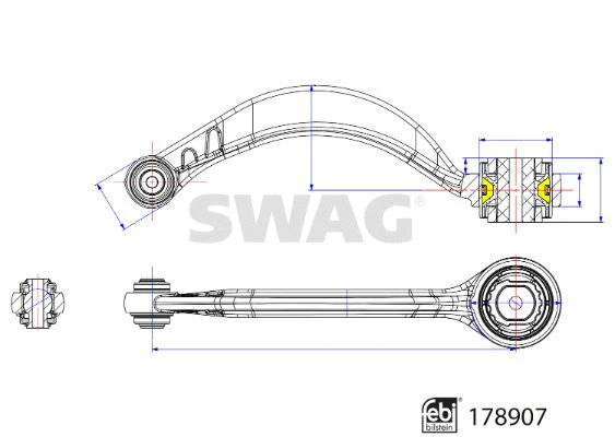 33 10 7864 SWAG Рычаг независимой подвески колеса, подвеска колеса (фото 3)