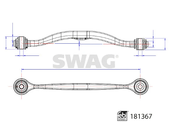 33 10 8209 SWAG Рычаг независимой подвески колеса, подвеска колеса (фото 1)